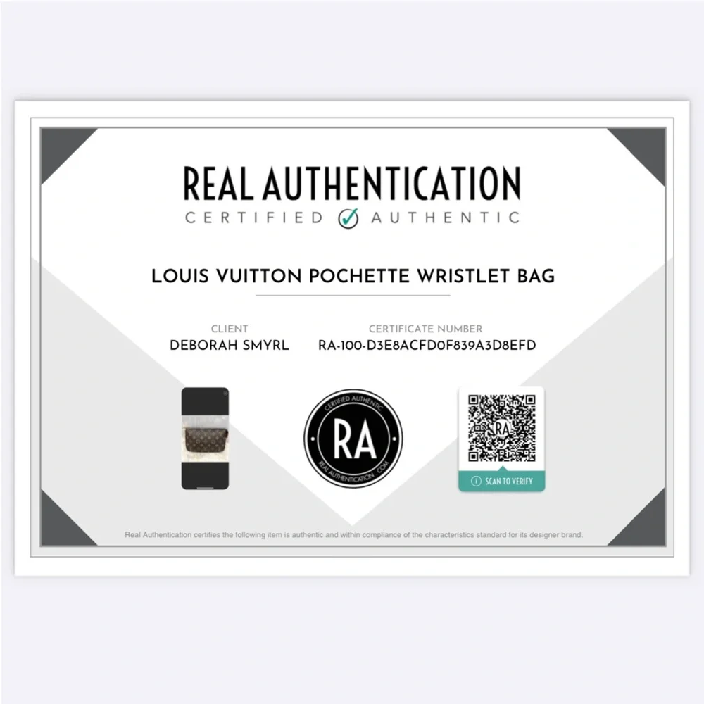 Authenticated Louis Vuitton Pochette Accessories Crossbody Shoulder Bag Purse - Picture 14 of 15